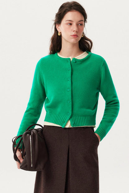 Woven Texture Knit Cardigan