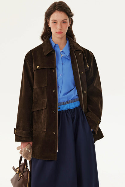 Retro Slimming Suede Jacket