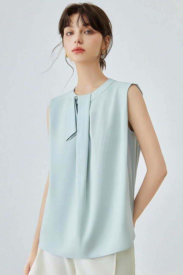 Refined Office Look Sleeveless Top