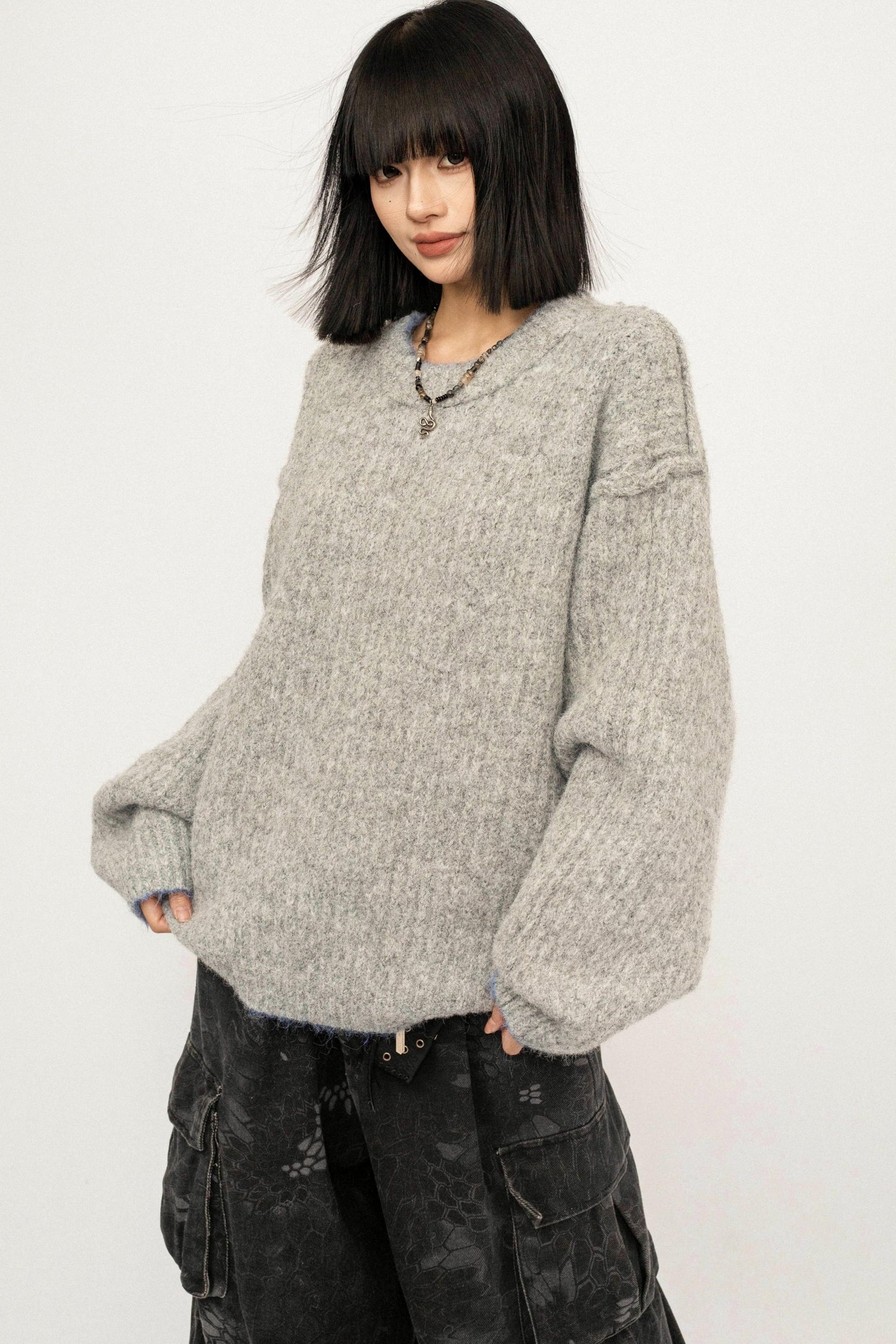 Retro Knit Pullover Sweater