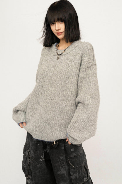 Retro Knit Pullover Sweater