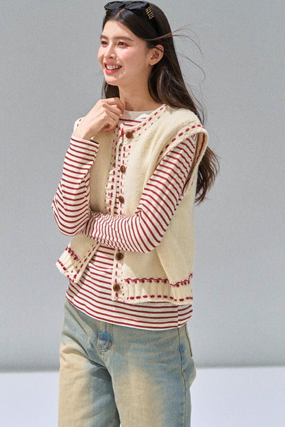 Layered Knitted Vest