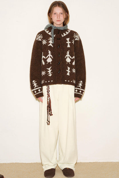 Romantic Mohair Cardigan Sweater