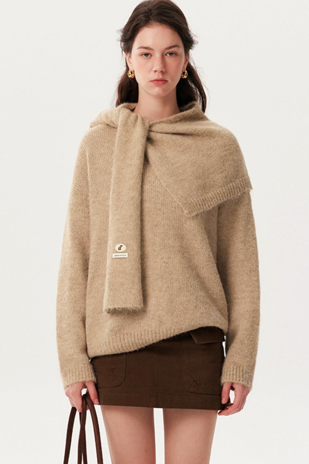 Solid Knitwear Two-Piece Top Set