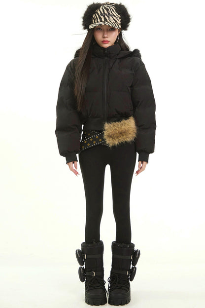 Black High-Waisted Autumn Pants