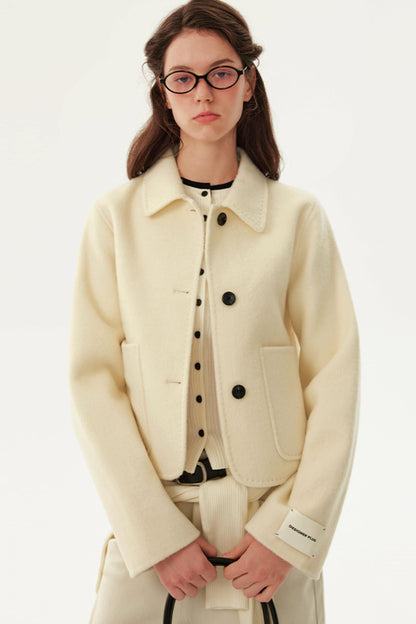 Reversible Wool Short Coat
