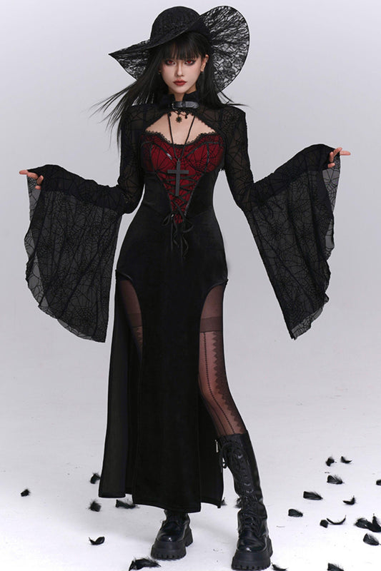 Sexy Gothic Halloween Camisole Dress Set-Up
