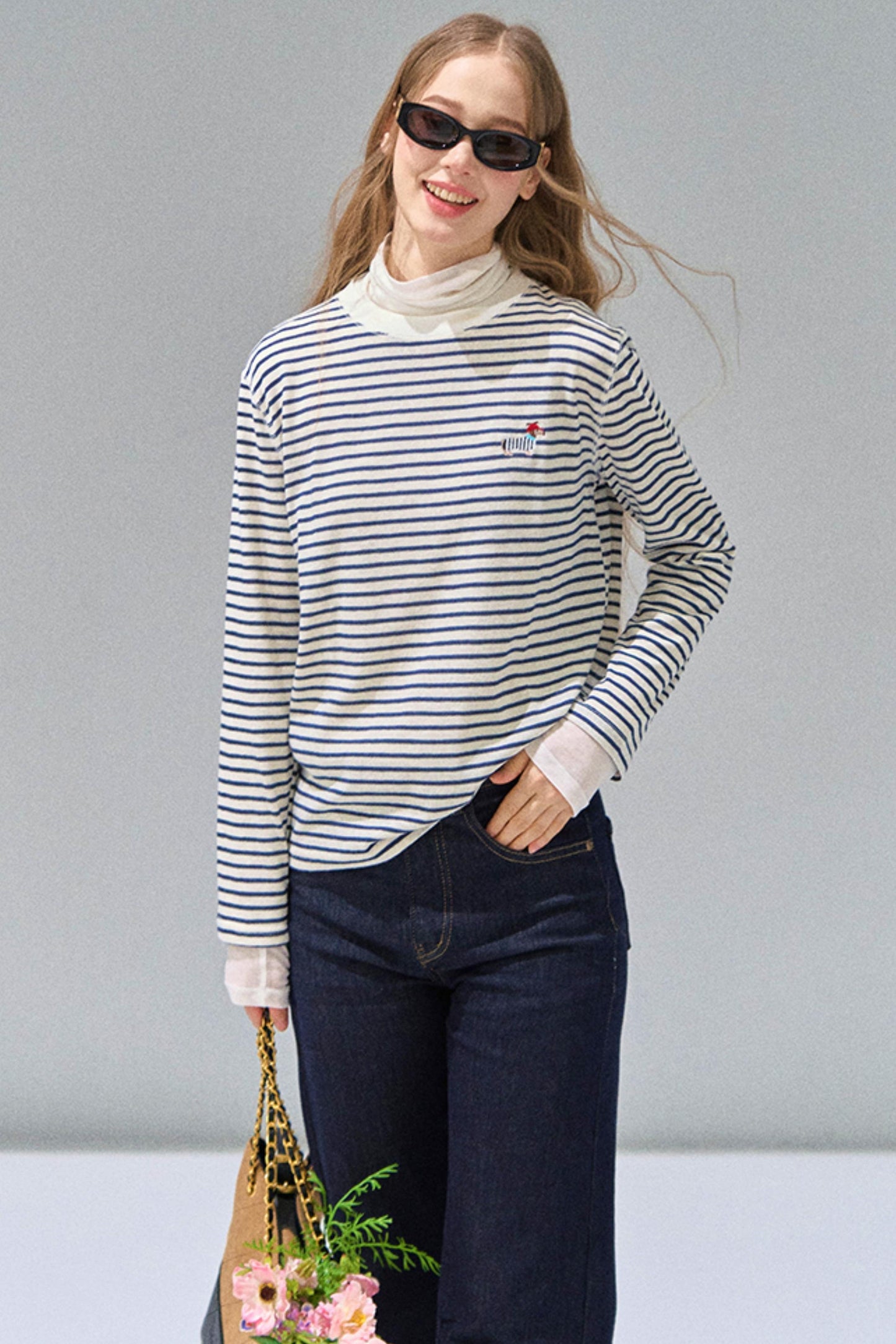 Striped Knitted Base Layer T-Shirt