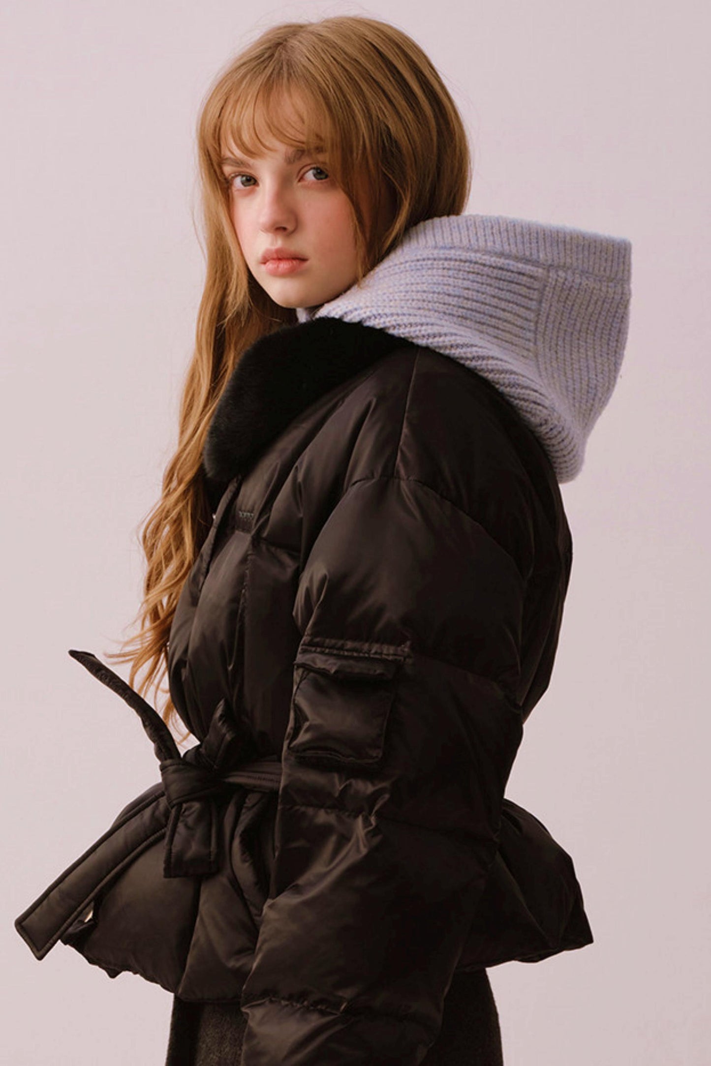 Sheep Wool Blend Knitted Balaclava