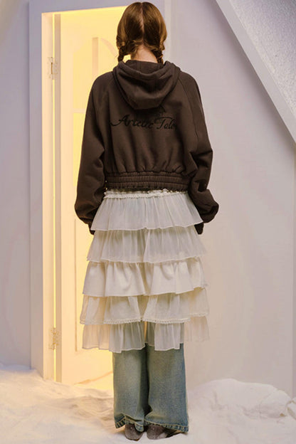 Hand-Dyed French Ruffled Skirt