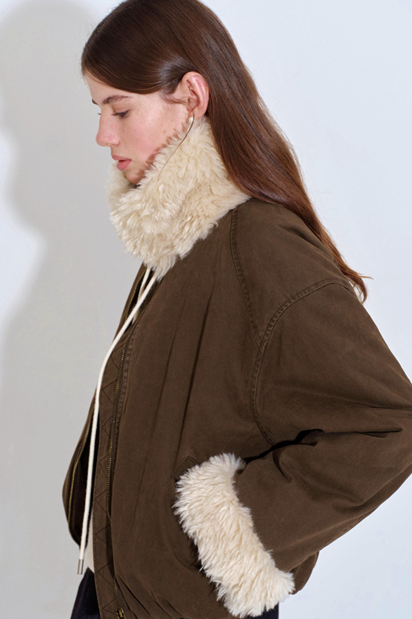 Color-Blocked Floral Cotton Jacket