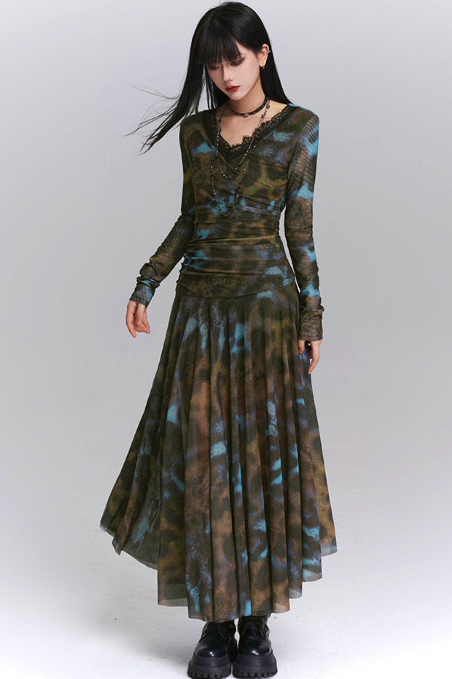 Autumn Beauty Waist Dress