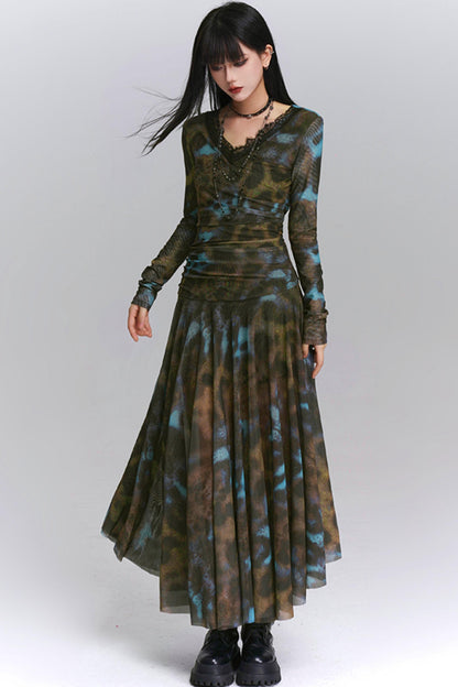 Autumn Beauty Waist Dress