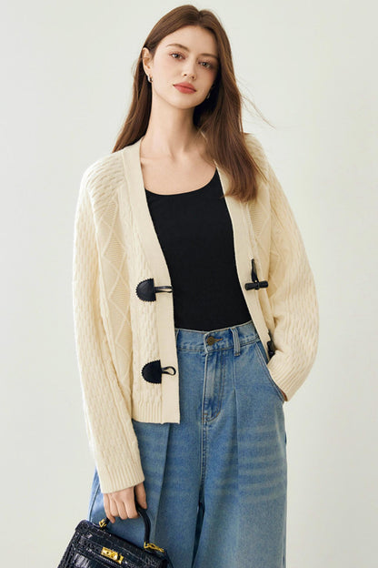 Cow Horn Buckle Cardigan