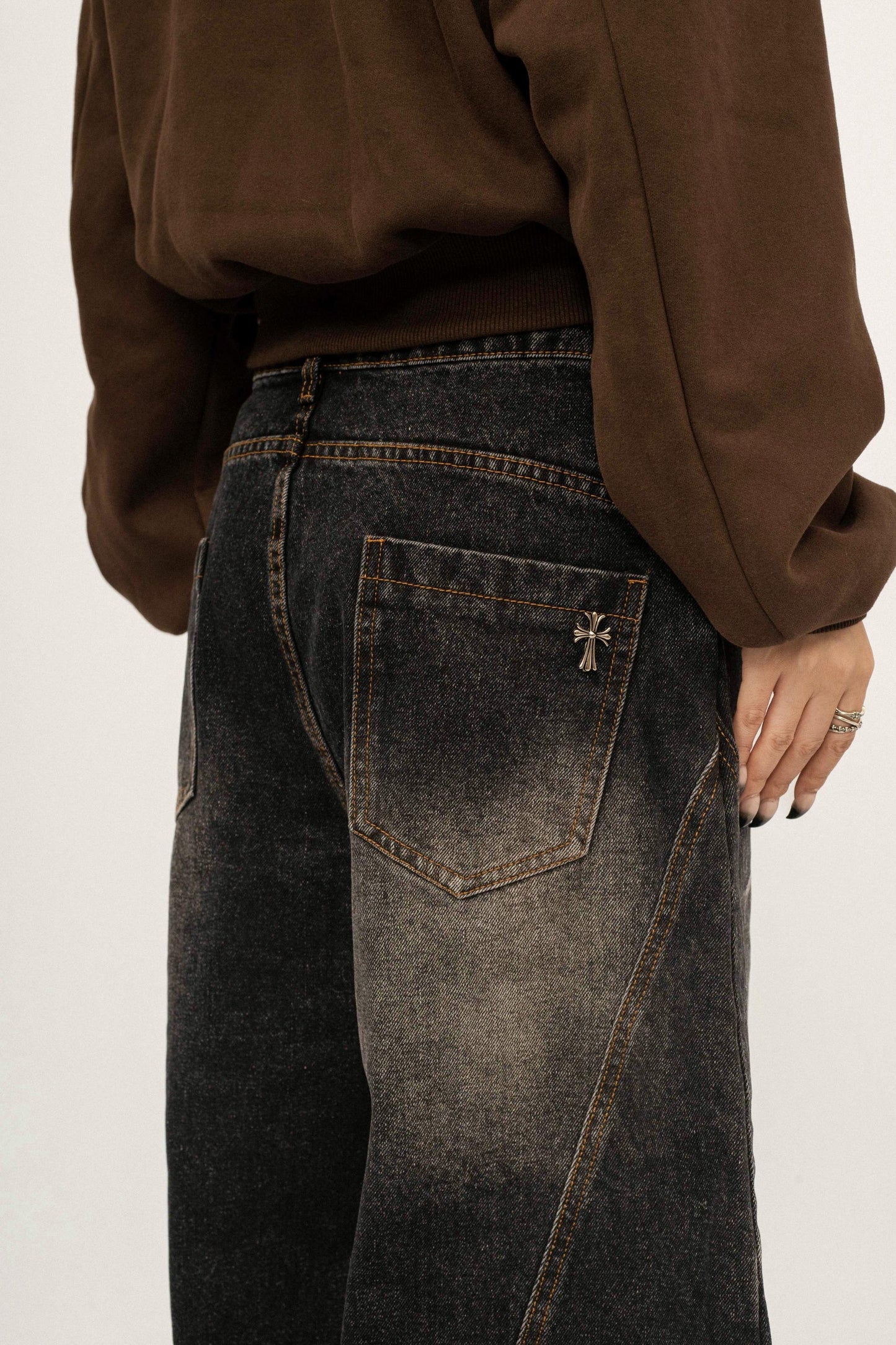 Retro Washed Velvet Jeans