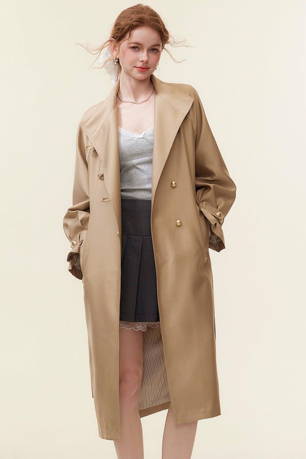 Elegant Twill Trench Jacket