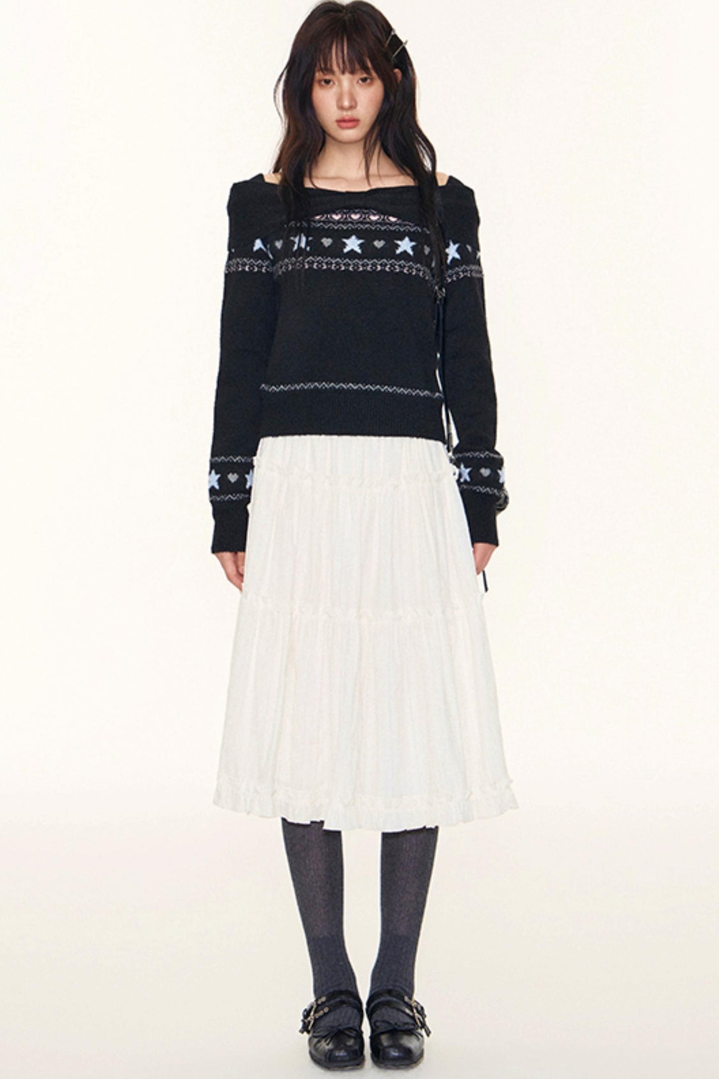 Fair Island One-Shoulder Knit Sweater