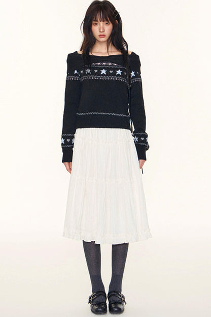 Fair Island One-Shoulder Knit Sweater
