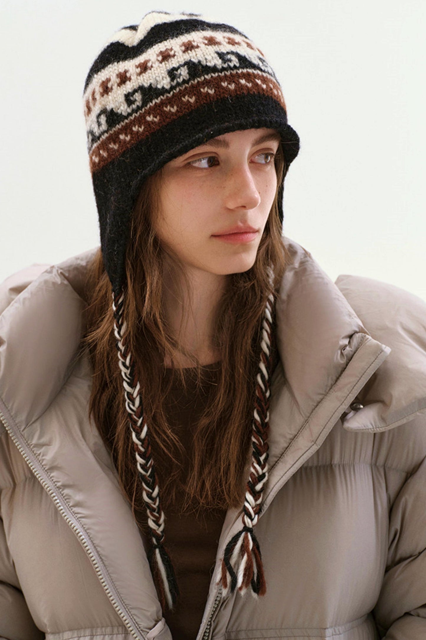 Fair Isle Wool Earflap Beanie