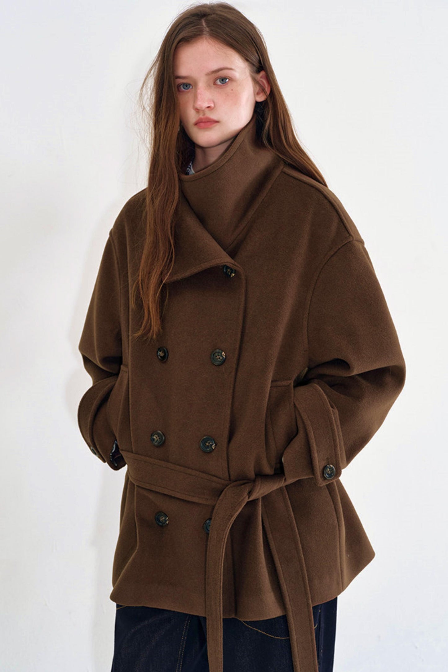 Retro Double-Breasted Wool Coat