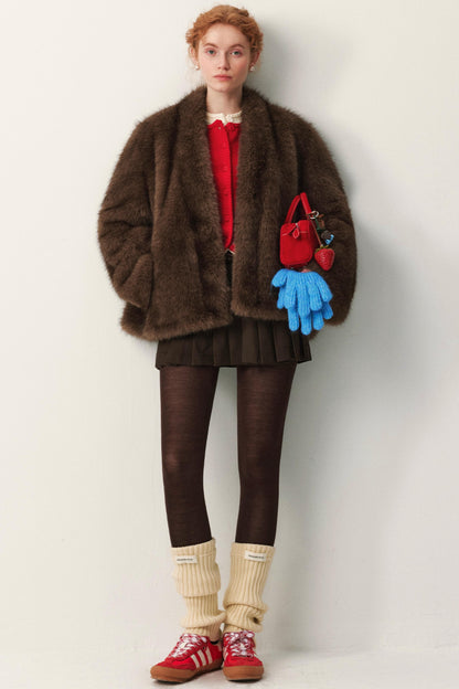 Faux Fox Fur Winter Coat