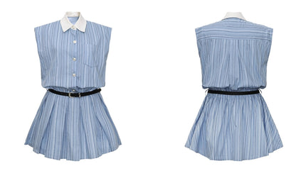 Blue Chic A-line Dress