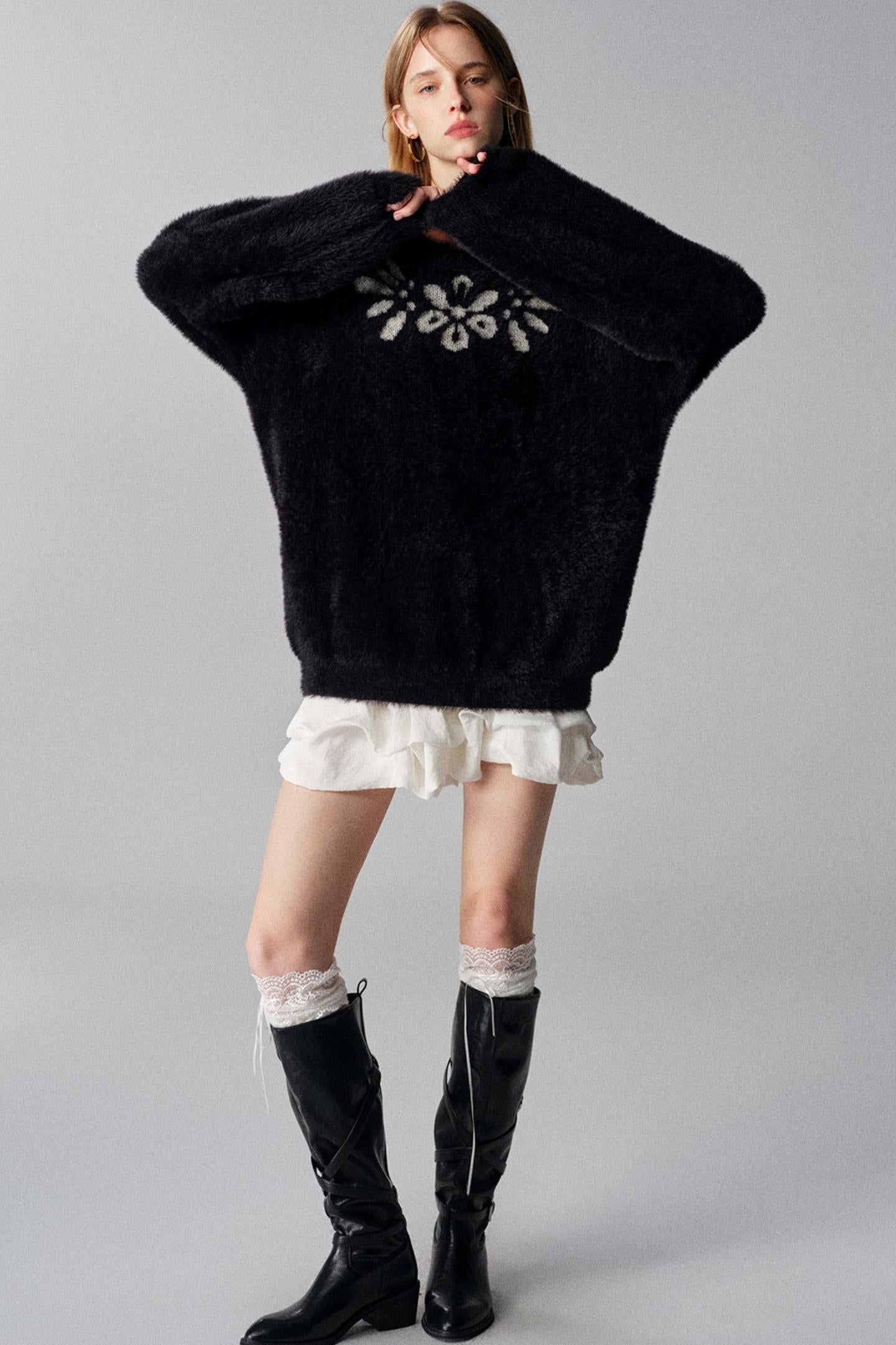 Gilded Dreams Jacquard Sweater