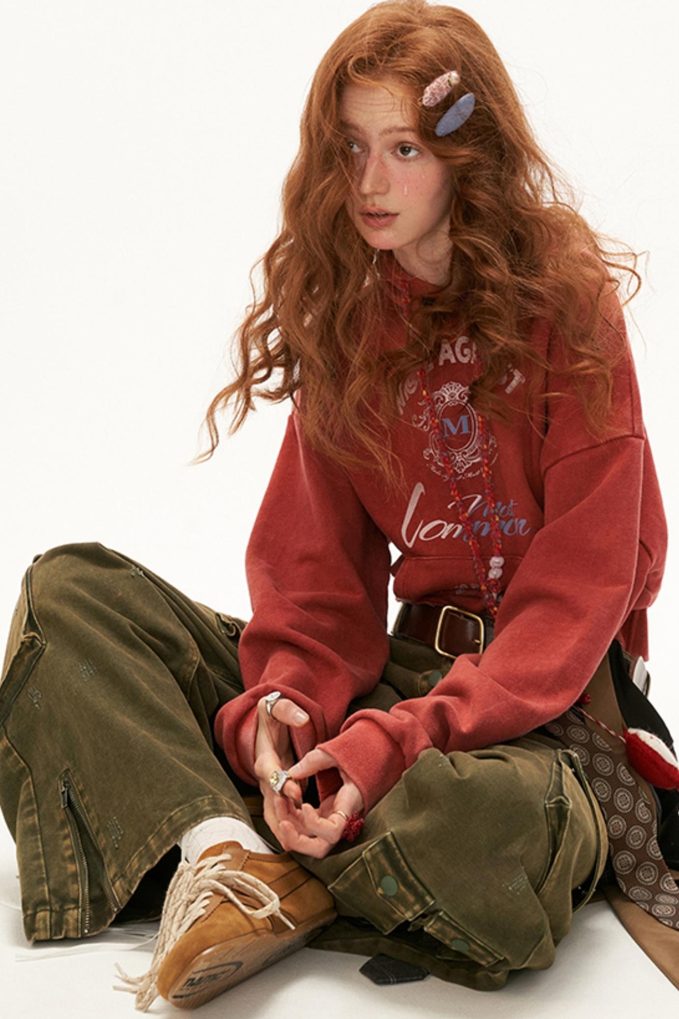 Floral Logo Hooded Sweatshirt