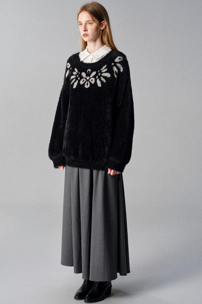 Gilded Dreams Jacquard Sweater