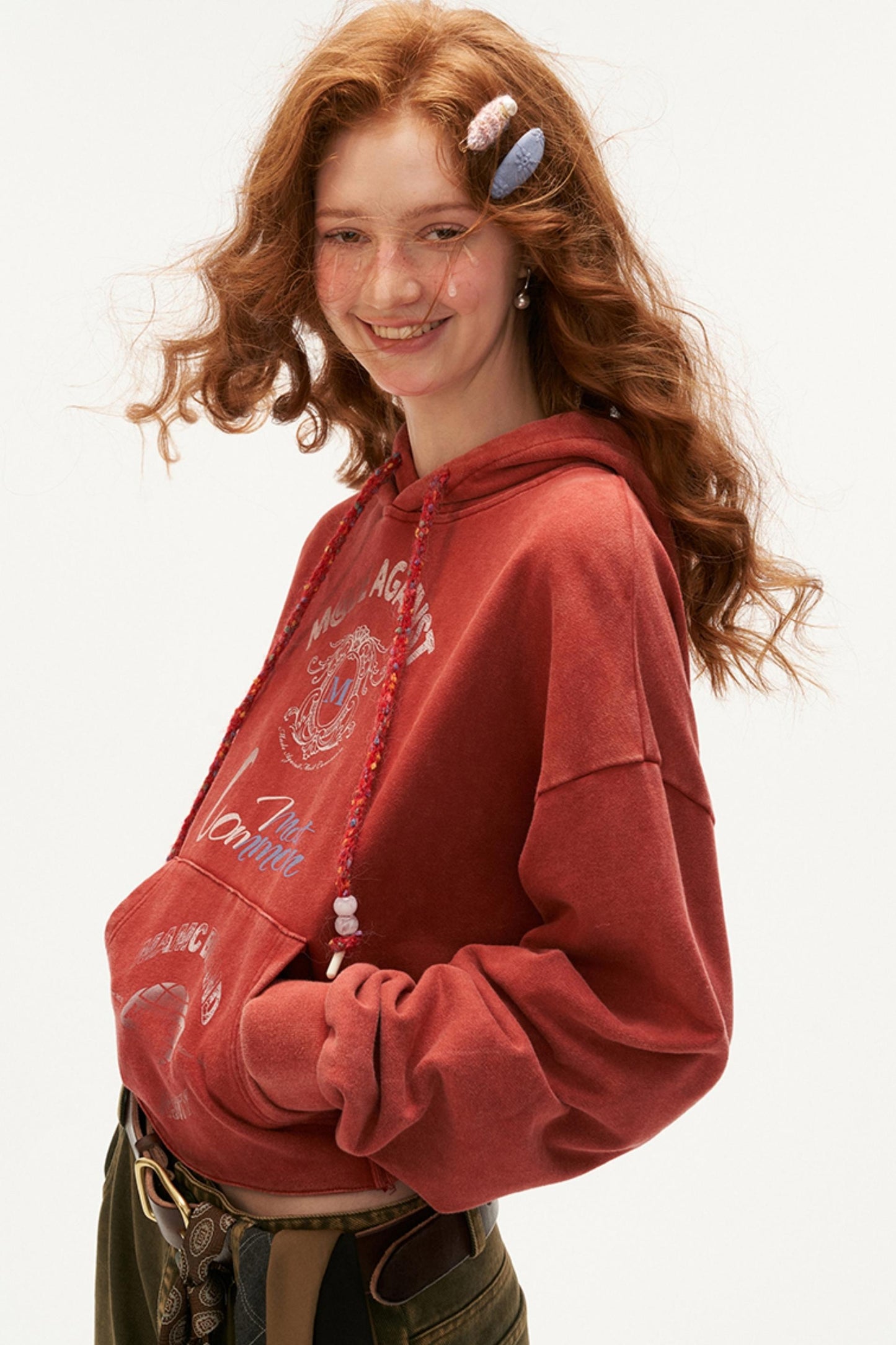 Floral Logo Hooded Sweatshirt