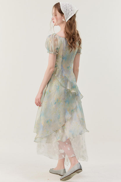 Petite Fit French Long Skirt Dress