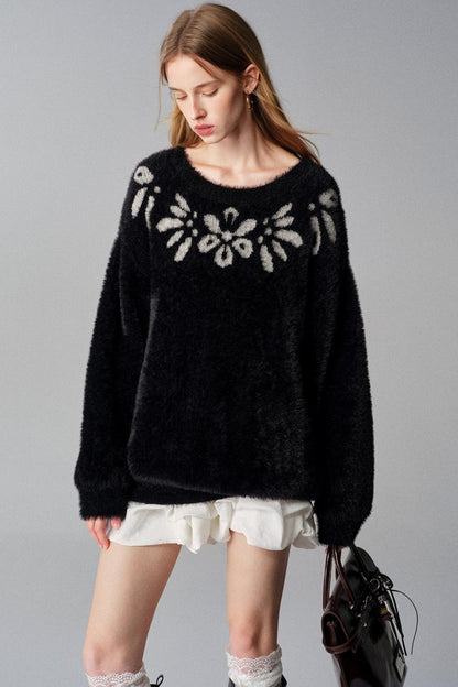 Gilded Dreams Jacquard Sweater