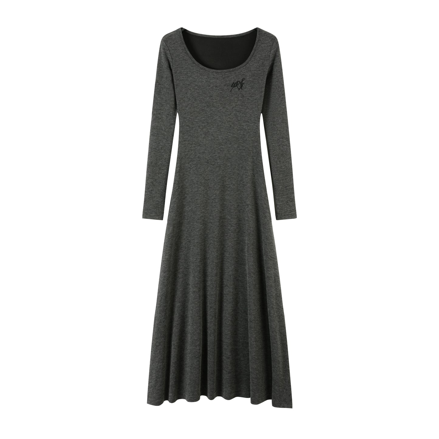 Silver Button Knitwear Dress Set-Up