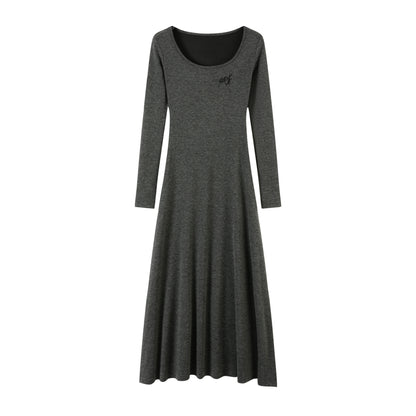 Silver Button Knitwear Dress Set-Up