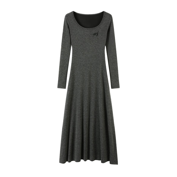 Silver Button Knitwear Dress Set-Up