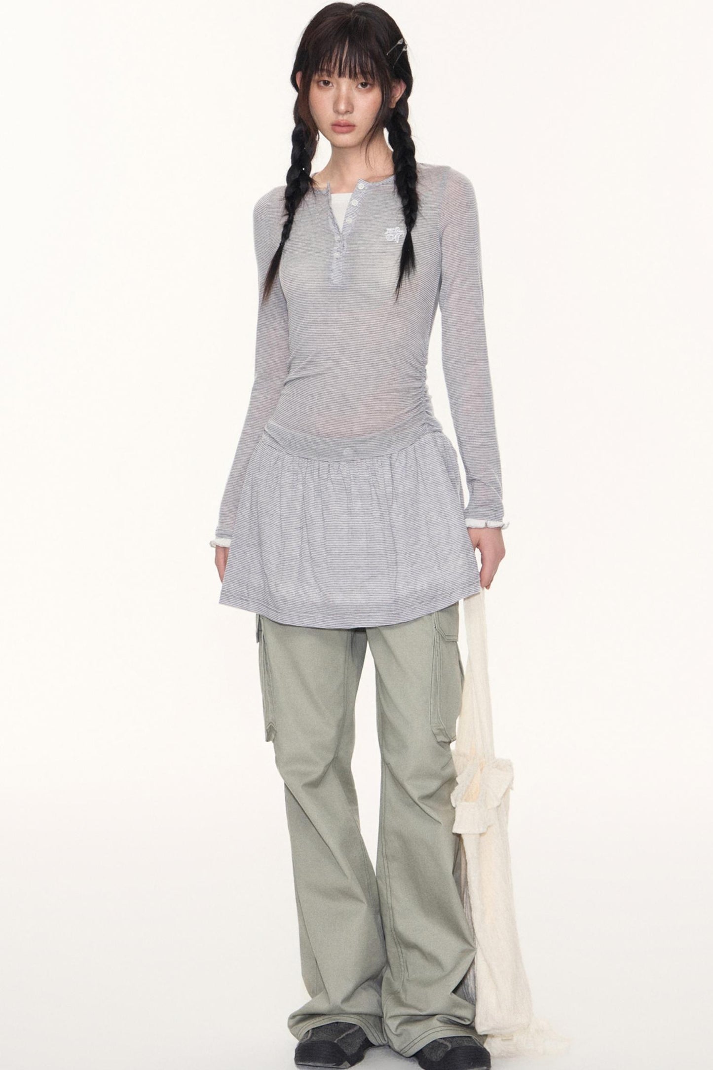 Vintage Pleated Cargo Pants