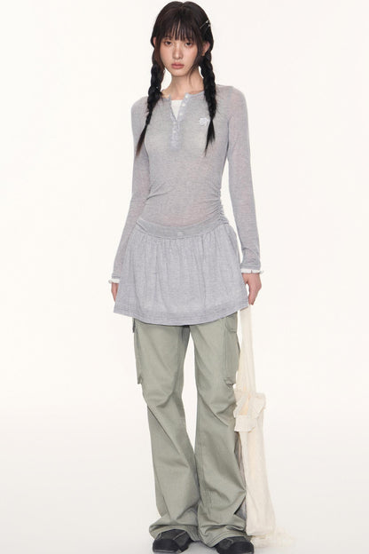 Vintage Pleated Cargo Pants