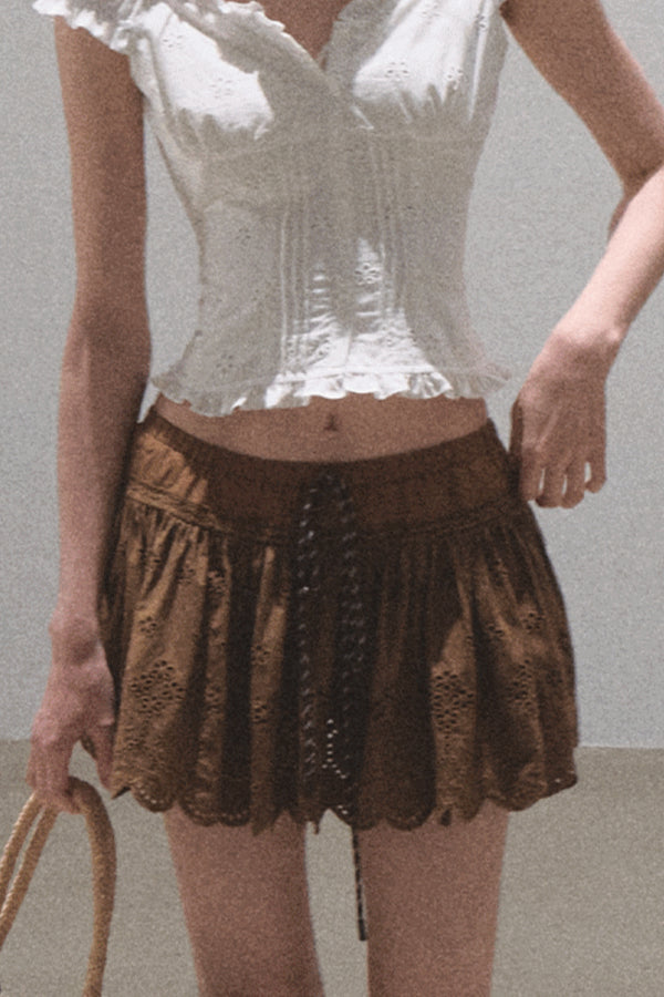 Lime Bliss Boho Peplum Skirt