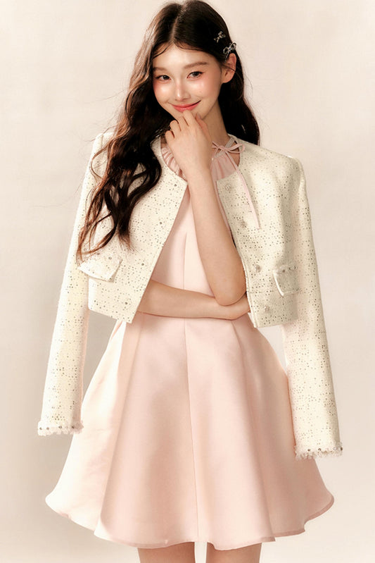 Luxe Satin A-Line Waist Dress Set-Up