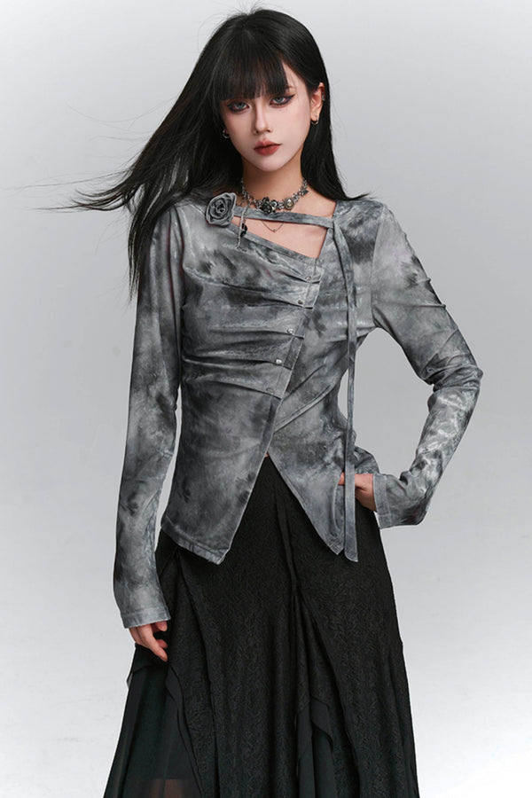 Refined Korean Style Long Sleeve Top