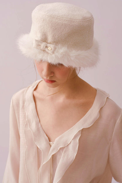Reversible Faux Fur Beret