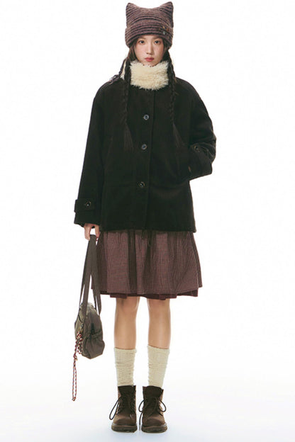 Striped Cat Ear Knit Hat