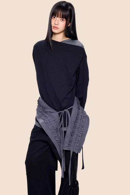 Structured Color-Block Blouse