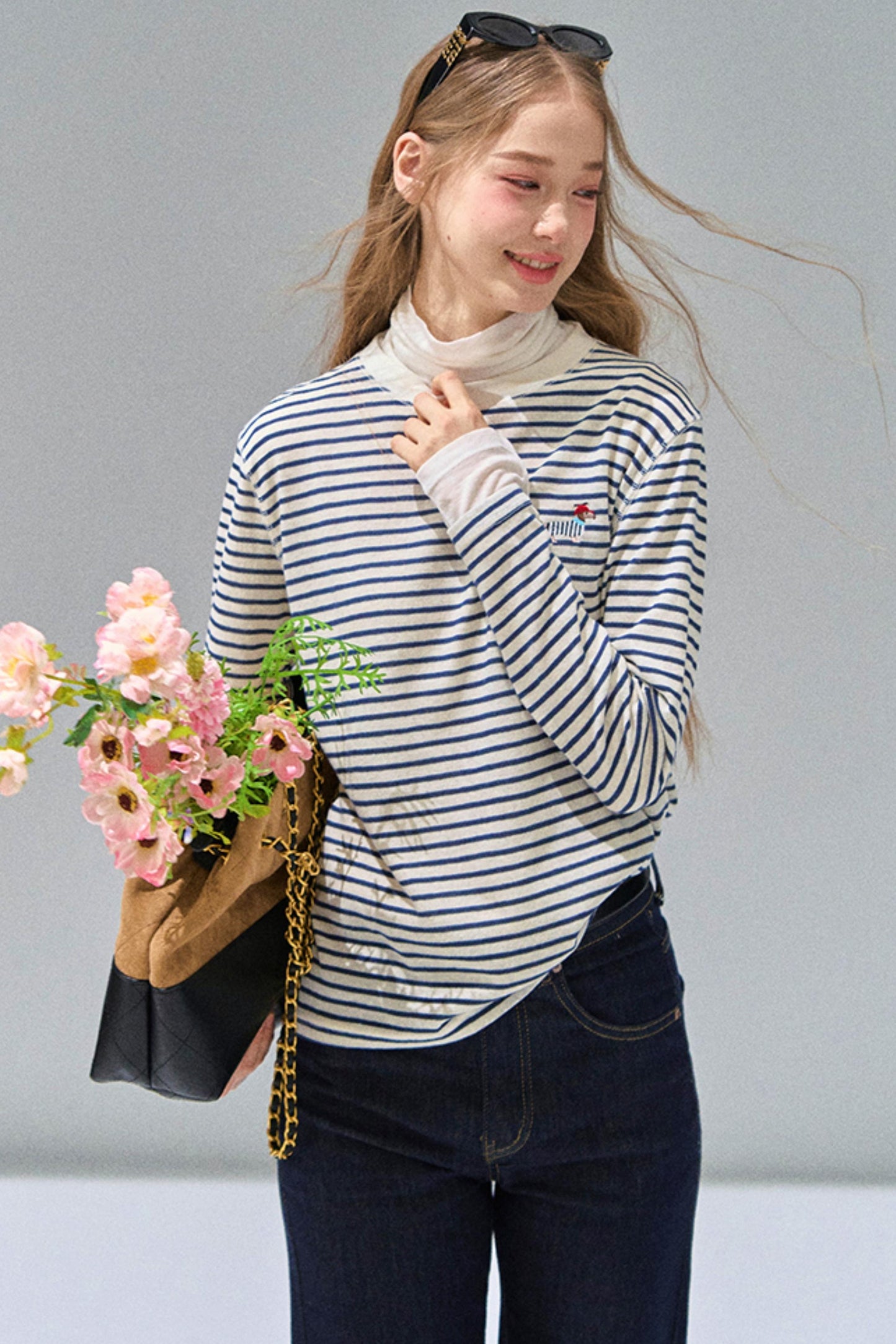 Striped Knitted Base Layer T-Shirt