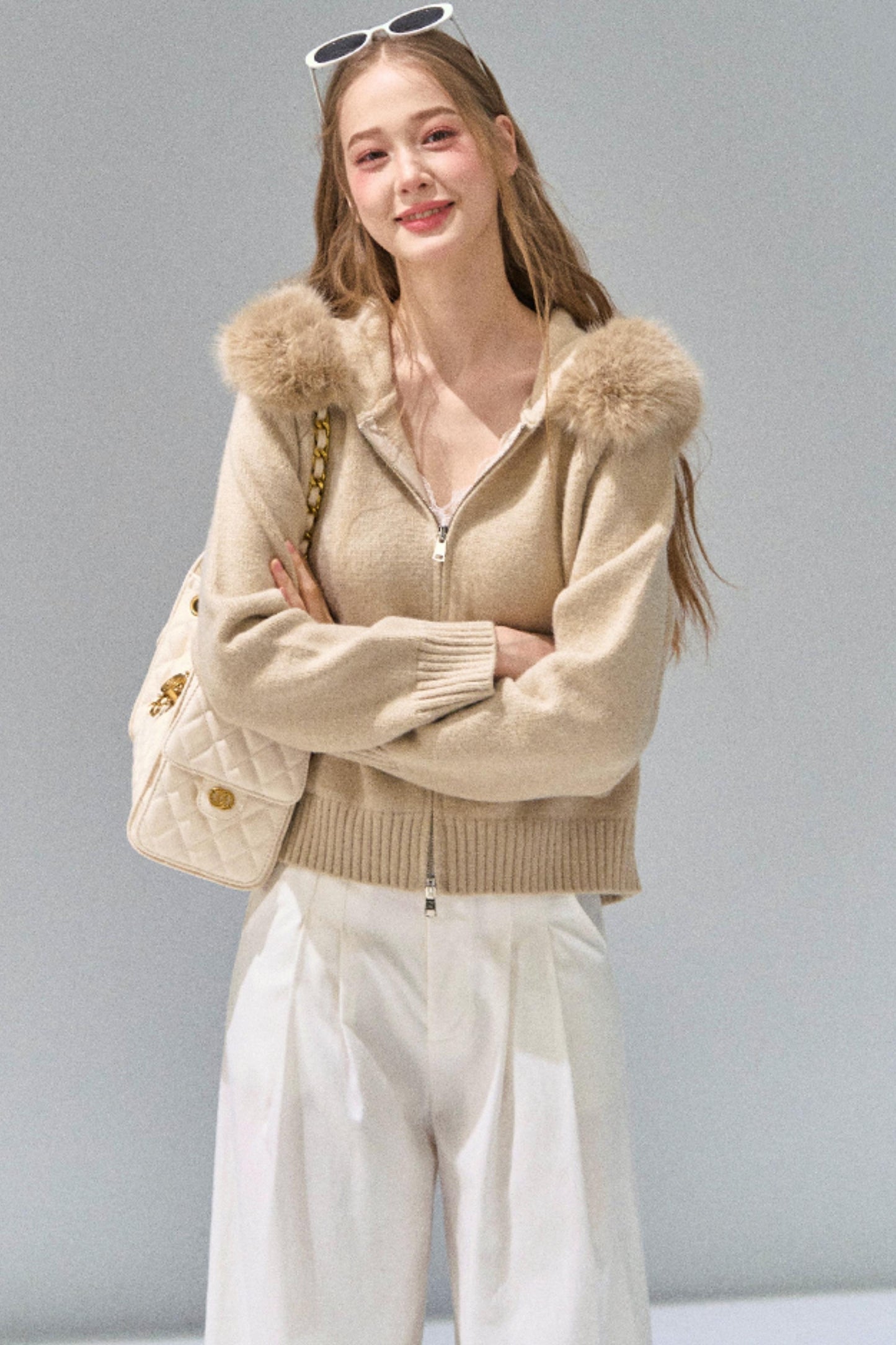 Luxury Knit Hooded Jacket