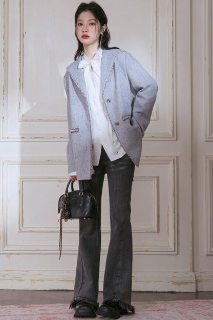 Mottled Wool Short Coat