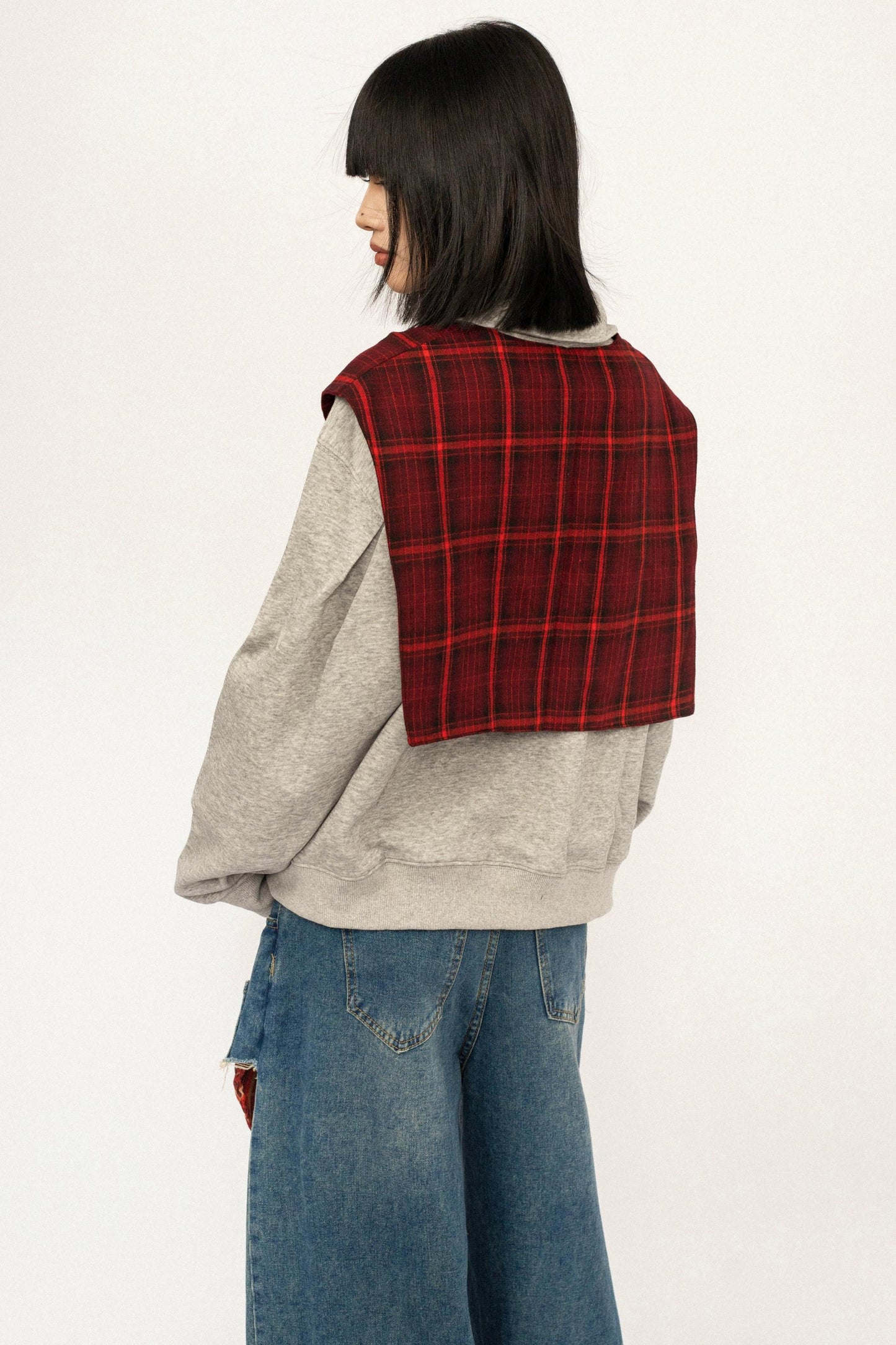 Retro Plaid Patchwork Top