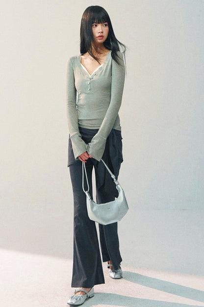 High-Waisted Flared Pants