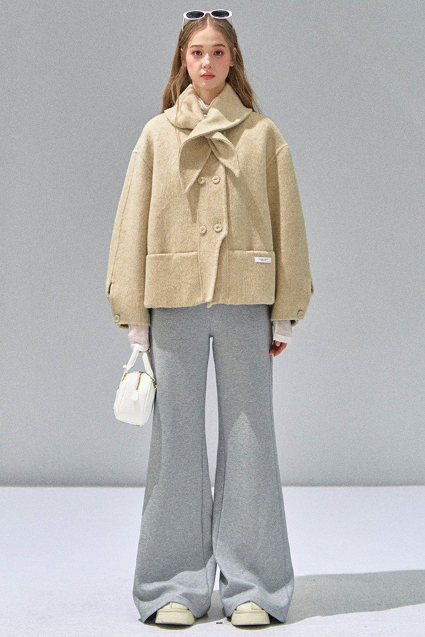 Grey Straight-Leg Sweatpants