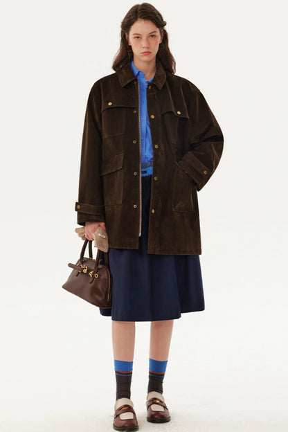 Retro Slimming Suede Jacket